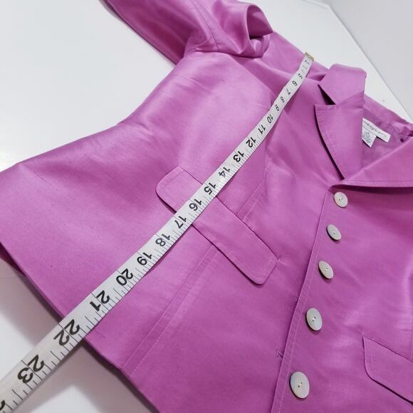 Bloomingdales 100% Silk Pink Blazer and Sheath Dress - Picture 7 of 14